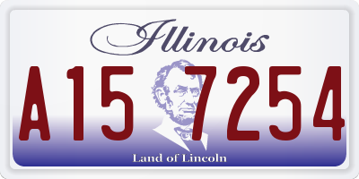 IL license plate A157254
