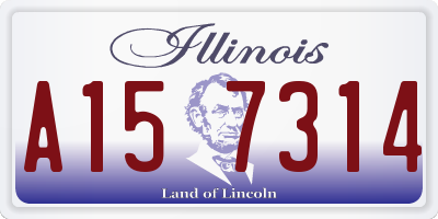 IL license plate A157314