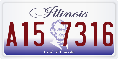 IL license plate A157316