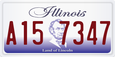 IL license plate A157347