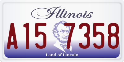 IL license plate A157358