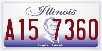 IL license plate A157360