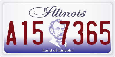 IL license plate A157365