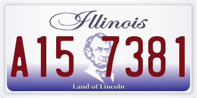 IL license plate A157381