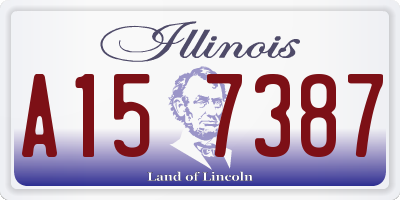 IL license plate A157387