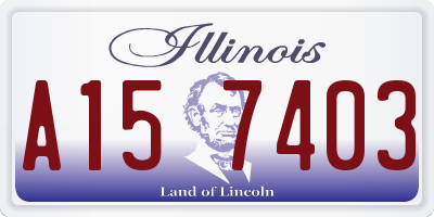 IL license plate A157403