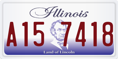 IL license plate A157418