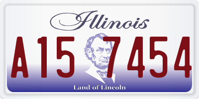 IL license plate A157454