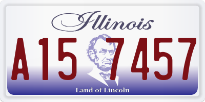 IL license plate A157457
