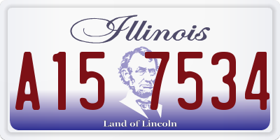 IL license plate A157534