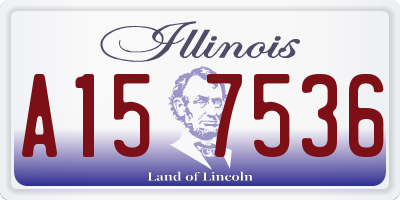 IL license plate A157536
