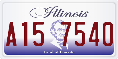 IL license plate A157540