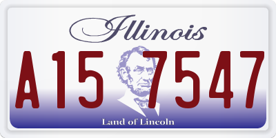IL license plate A157547