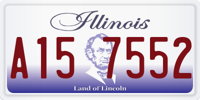IL license plate A157552