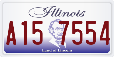 IL license plate A157554