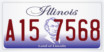 IL license plate A157568