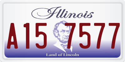 IL license plate A157577