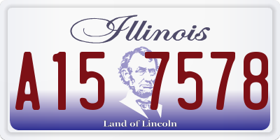 IL license plate A157578