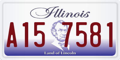 IL license plate A157581