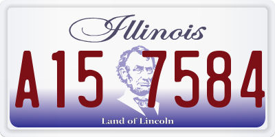 IL license plate A157584