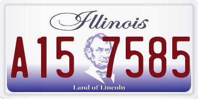 IL license plate A157585