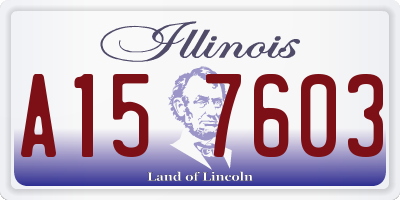 IL license plate A157603