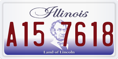 IL license plate A157618