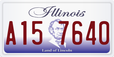 IL license plate A157640