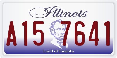 IL license plate A157641