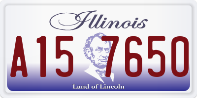 IL license plate A157650