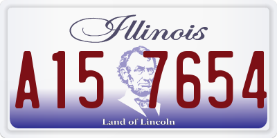 IL license plate A157654