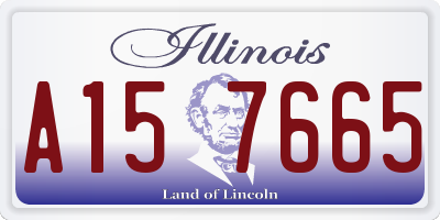 IL license plate A157665