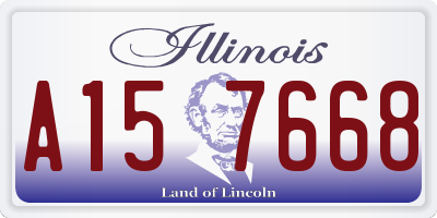IL license plate A157668