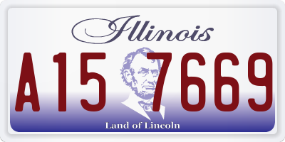 IL license plate A157669