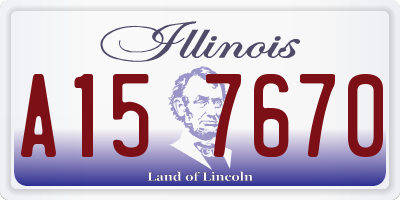 IL license plate A157670