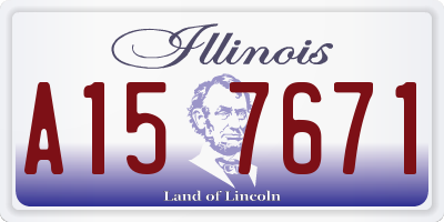 IL license plate A157671
