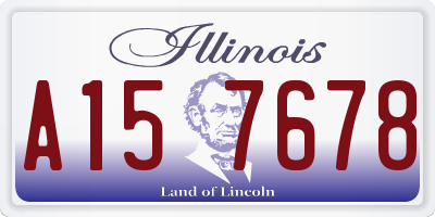 IL license plate A157678