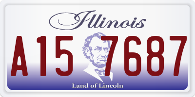 IL license plate A157687