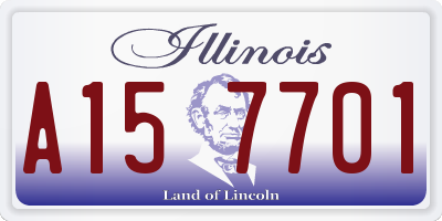 IL license plate A157701
