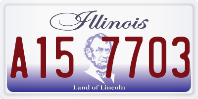 IL license plate A157703