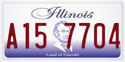 IL license plate A157704