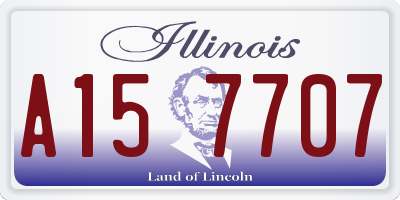 IL license plate A157707