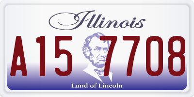 IL license plate A157708