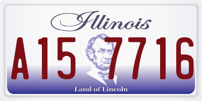 IL license plate A157716