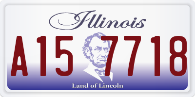 IL license plate A157718