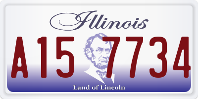 IL license plate A157734