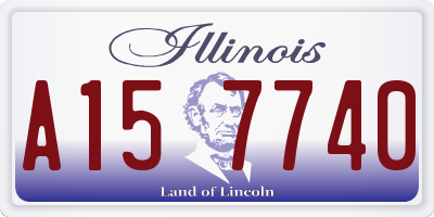 IL license plate A157740