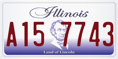IL license plate A157743