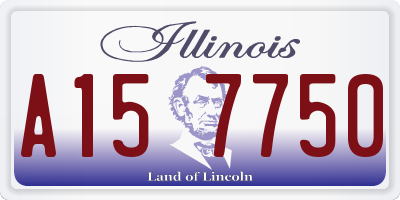 IL license plate A157750