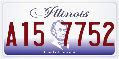 IL license plate A157752